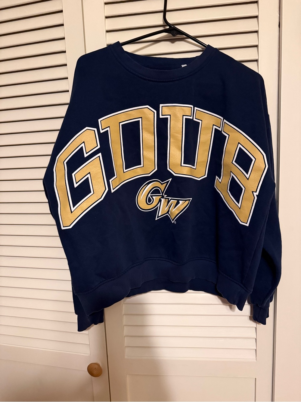 GWU George Washington University Navy Blue Logo Sweatshirt